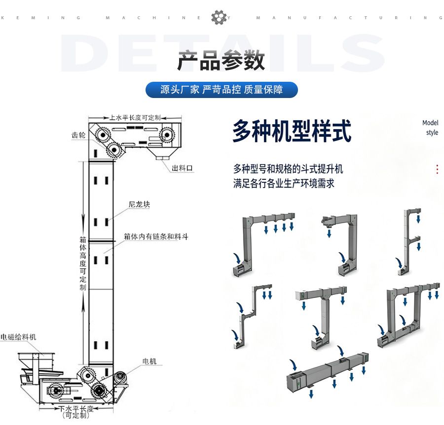 Z型斗士提升机参数1