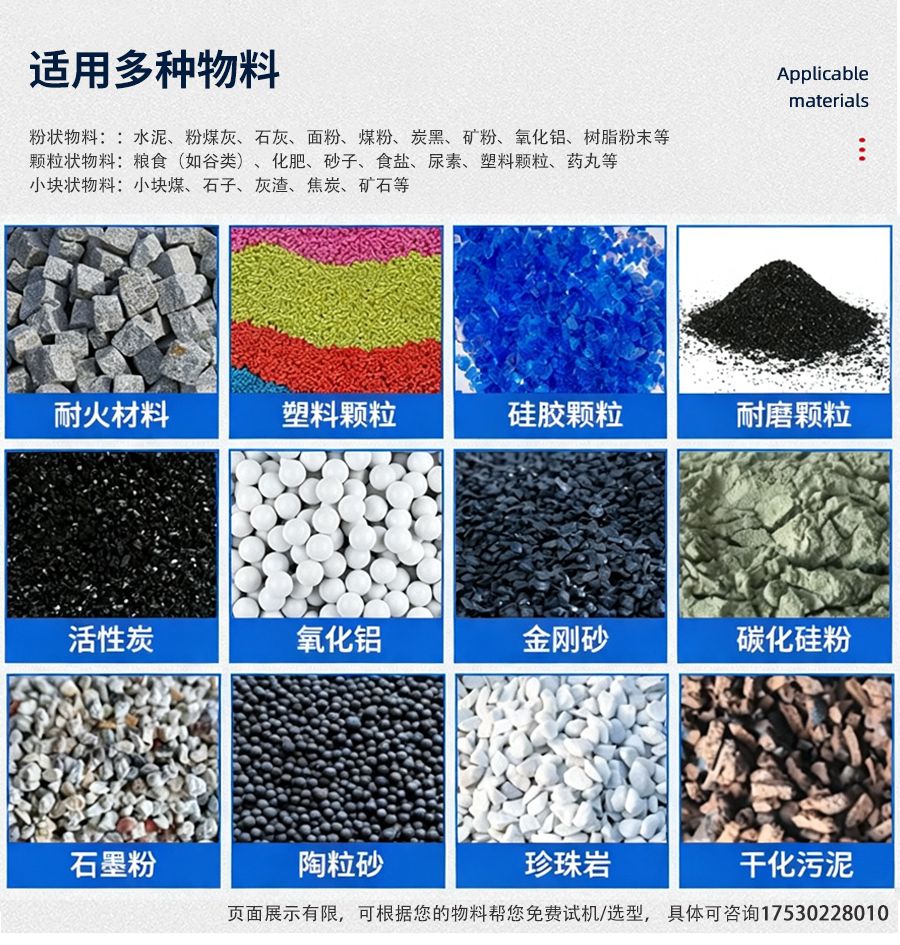 螺旋输送机适用物料